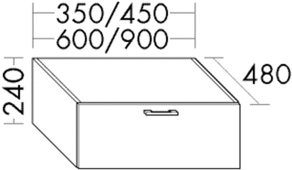 Burgbad Unterschrank sys30 35x24x48cm, Sana, 1 Schublade