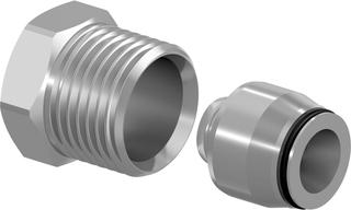Uponor Anschlussgarnitur Smart Radi 16mmx1/2" AG, MS besch., für Oventrop