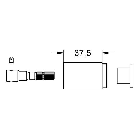 Artikelbild 3 des Artikels „GROHE Verlängerung 45565 L 42,5mm chrom “