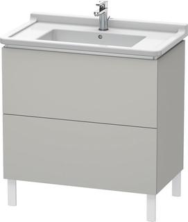 DU WTU stehend L-Cube 469x820x712mm 2 Auszüge, 030480, Betongrau Matt ES Ahorn