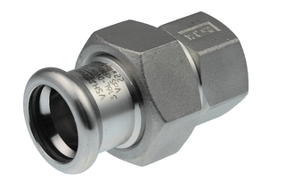 AIPS Verschraubung VSH XPress R2738 15xRp 1/2, ES, EPDM-O-Rg, flachdichtend