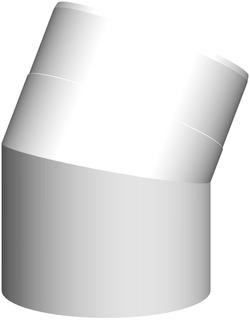 MHG Doppelrohrbogen 30Gr, AW, DN 110/160, PP/Edelstahl weiß