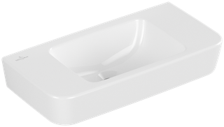 V&B Handwaschbecken Compact O.Novo 50x25cm, o. ÜL, ohne Hahnloch, weiß