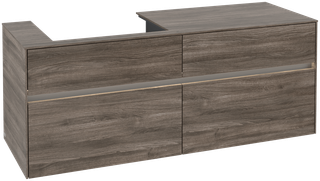 V&B Waschtischunterschrank Collaro 140x54,8x50cm, WT l, LED 10,4W, st. Oa