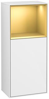 V&B Seitenschrank Wandbeleuchtung Finion 41,8cm, r, LS, Rg gol m Lac, glo wh. Lac
