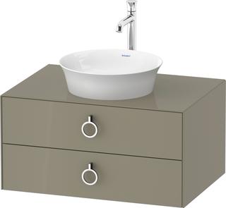 Duravit WTU o. ES White Tulip 40,8x80x 55, 2 SBK, m Gr., steingrau hgl