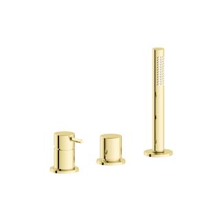 Herzbach Fertigmontageset Siro Wannen-3-Loch-Armatur, PVD-gold