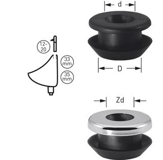 STEDO Mület-Urinal-Innenverbinder d 33-35mm, Ro d 12-20mm, m Ro 18,5mm, w
