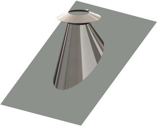 ATEC Dachdurchführung mit Wetterkragen 676x819mm, DN 80/125, 33-45 G, PP, ES bl