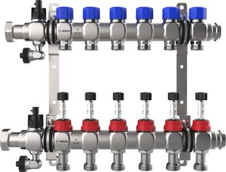 BOSCH Heizkreisverteiler-Verteiler 6HK DFM 0-5l/min, Zubeh. f Whg-St, ES