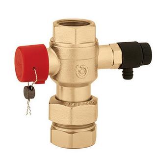Caleffi Kappenventil 1 1/4, m Entleer., für Ausdehnungsgefäße