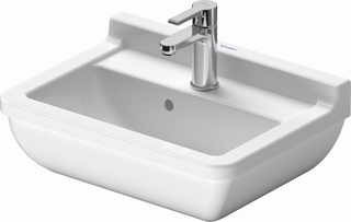 Duravit Waschtisch Starck 3 50x36cm, we, m HL, ÜL, Hahnlochbank