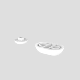 Sanit Puffer-Set für Thermoplast-WC-Sitze, grau RAL 7035