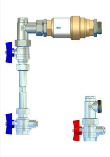 Strawa Anschlussgarnitur e-class AG3/4" -V-WMZ-2F-VSB25, vertikal