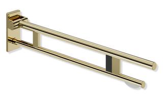 HEWI Stützklappgriff System 900 PVD Duo Halt. + Fk-Spülausl., re, 762mm, MS gl