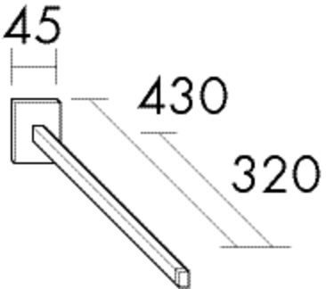 Artikelbild 1 des Artikels „FORMAT Design Handtuchhalter chrom, HHAB005 45x60x320mm chrom | HHAB005 45 x 60 x 320 mm“