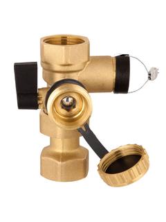 Afriso Kappenventil G 1 x 1, mit integriertem KFE-Hahn G 3/4