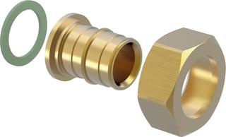 Uponor Verschraubung Q&E PL 25xR 1 IG, flachdichtend, Messing