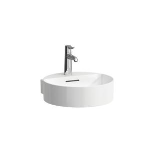 Laufen Aufsatz-Handwaschbecken VAL 40x42,5cm, o. Hahnl., mit Überlauf, weiß