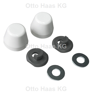 HAAS Deckkappen-Set weiß, mit Exzenterscheiben