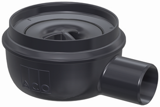 ACO Bodenablauf Easyflow Flatline DN 50, waager., ohne Zulauf, Kunststoff