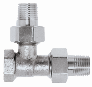 Heimeier Bypass-T-Stück DN 15, Rp 1/2xR 1/2, Schraubnippel 1/2"