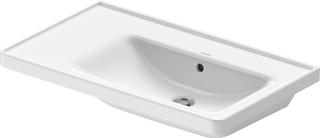 Duravit Möbel-Waschtisch D-Neo 80x48cm, o HL, w, asy, B re, m ÜL, HLB
