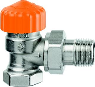 Heimeier THM-Vtl.-UT Eclipse DN 10, Rp 3/8xR 3/8, Eck, verk., Messing