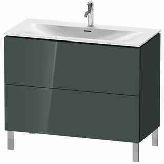 DU WTU L-Cube boden.,704x1020x481mm 2Auszüge, dolomiti grey hgl ES Ahorn