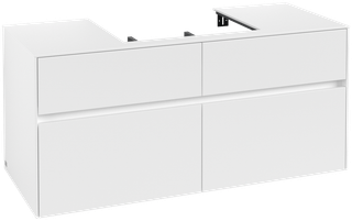 V&B Waschtischunterschrank Collaro 120x54,8x50cm, WT mittig, white matt