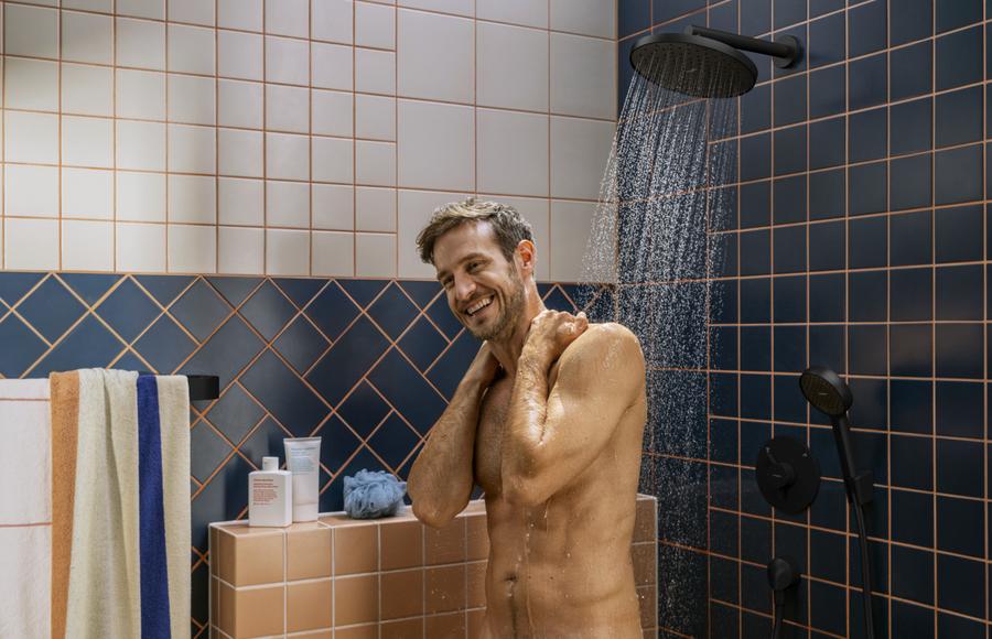 Artikelbild 6 des Artikels „hansgrohe Kopfbrause ACT S 1j, DN15, EcoSmart, 8 l/min, mattschwarz 7,2 l/min | mattschwarz“