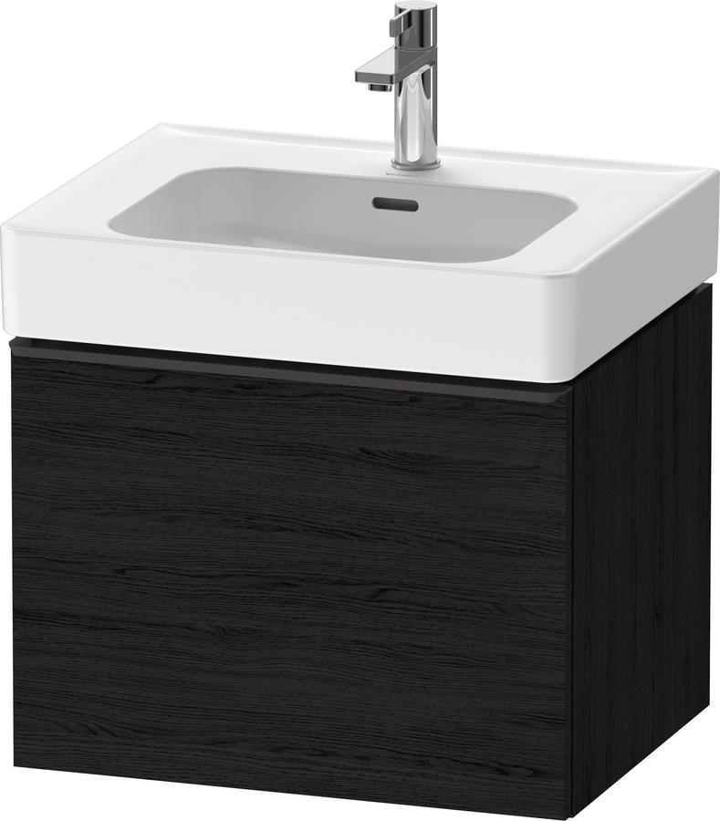 Artikelbild 1 des Artikels „Duravit Waschtisch-Unterschrank D-Neo 58,4x45,2cm, sw/Ei sw, 1 Ausz., wandh 58,4 x 45,2 cm | diamantschwarz/Eiche schwarz“