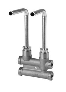 Flamco Anschlussgarnitur SL Multi G 3/4 AG EKx15mm, Messing vernickelt