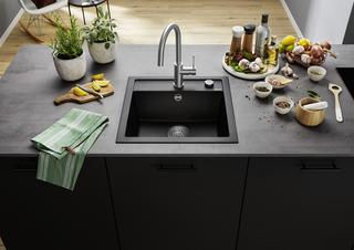Blanco Becken DALAGO 5 SILGRANIT 51,5x51cm, softweiß, m Abl-Fernbed.