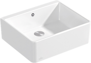 V&B Spülstein Einzelbecken 60 X m Abl.garn, Exzenter, we alp CeramicPlus