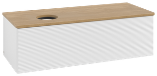 V&B WTU m F-Struktur -Beleuchtg. Antao 120x36x50cm, WBP hon. Oa, glo wh. Lac