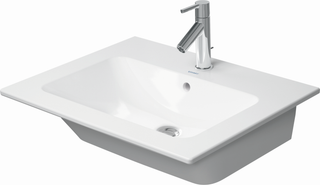 Duravit Möbel-Waschtisch Me by Starck 63x49cm, we. WG, m Hahnl., ÜL, Hahnloch