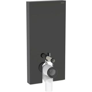 Geberit Stand-WC-Modul Monolith Bauh. 101cm, Fr. Gl. sw, S. Alu SW-chrom