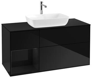 V&B WT-Unterschrank Wandbel. Finion 120cm, Pl b m, Rg g bla Lac, glo bla Lac