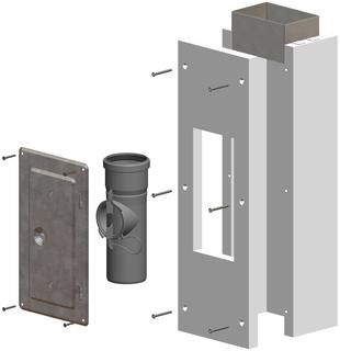 ATEC Kontroll-Rohr-Set PolyCase DN 80, 150x200mm, L30, m Schachtelem., w