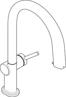 hansgrohe Spültisch-Einhebelmischer Aqittura M91 SodaSystem 210, Ausziehauslauf, Starter Set