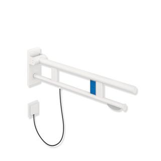 HEWI Stützklappgriff System 900 Ausl. 850mm, ES pulverbes we matt, re