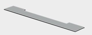 AS Ablage AB-RG 60x14cm, Alu, f d. Mont unt. runden Sp