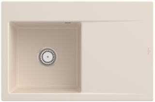 V&B Spüle Subway Style 45 li, m Abl.garn, Hand., ivory CeramicPlus