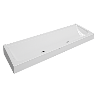 AR Waschrinne, FUTURA exklusiv, MIRANIT, 1800x170x570 mm, 2 Ablaufventile