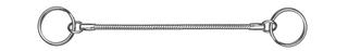 ASW Schlangenkettengarnitur Ø 2,4 mm, mit 2 Ringen, Messing verchromt