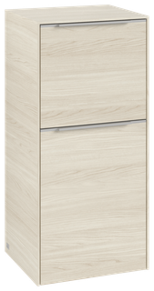 V&B Seitenschrank Subway 3.0 40x86x36,2cm, Sch R/Griff Alu gl, wh. Oa