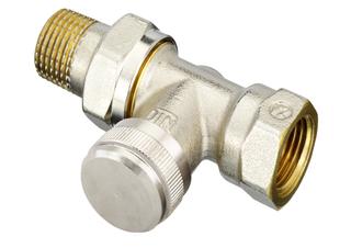 Danfoss Rücklaufverschraubung RLV 15, R 1/2xIG 1/2, DG, matt vernickelt