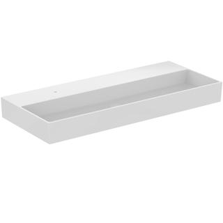 IS Waschtisch Solos 121,5x51,5x12,5cm, 1 HL, o Ü, gs, we