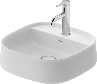 Duravit Aufsatzbecken Zencha 42x42cm, m L, HLB, o Ü, gs, w s-matt, WG